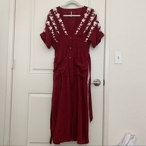 Free people maxi dress with belt